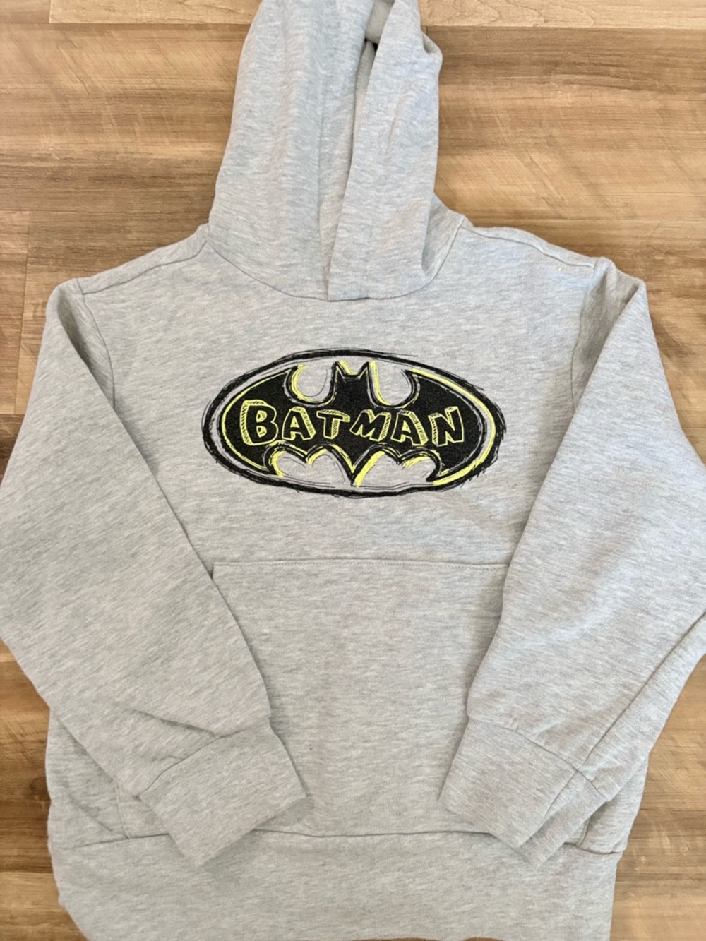 Batman Grey Hoodie with Yellow Logo